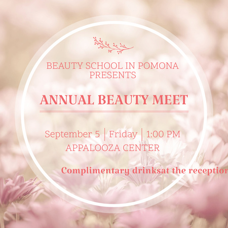 Annual Beauty Meet Announcement Instagram Šablona návrhu