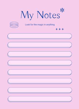 Personal Agenda With Quote About Magic Notepad 4x5.5in – шаблон для дизайна