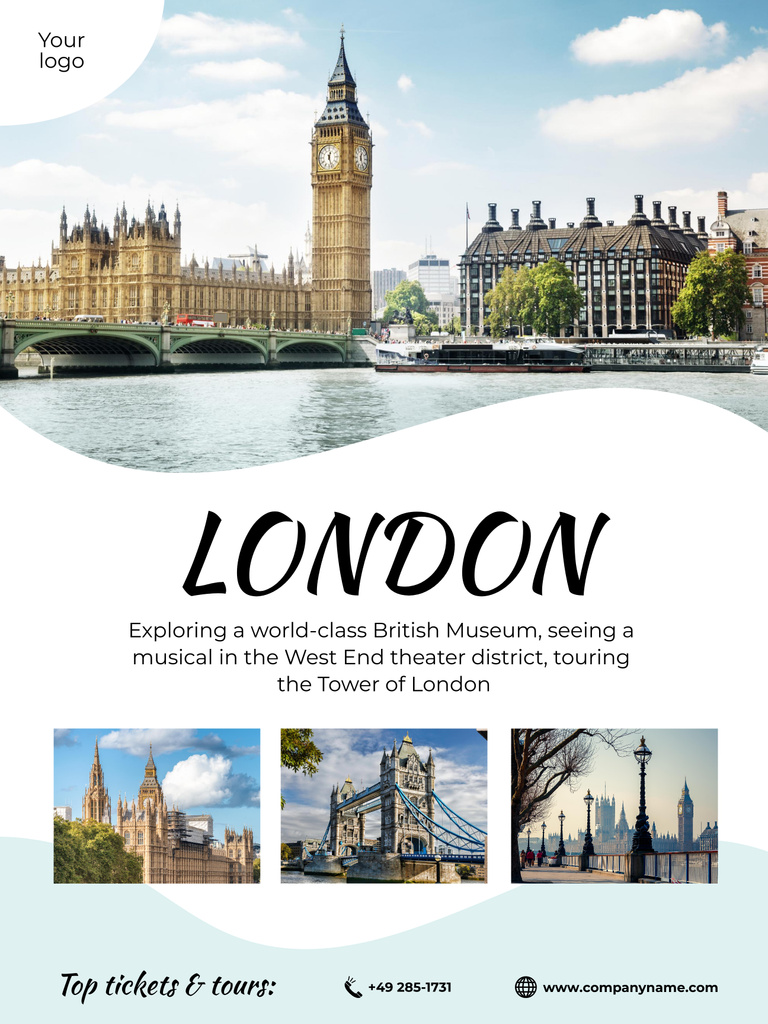 Exclusive Travel Tour Offer With Sightseeing Poster 36x48in Design Template