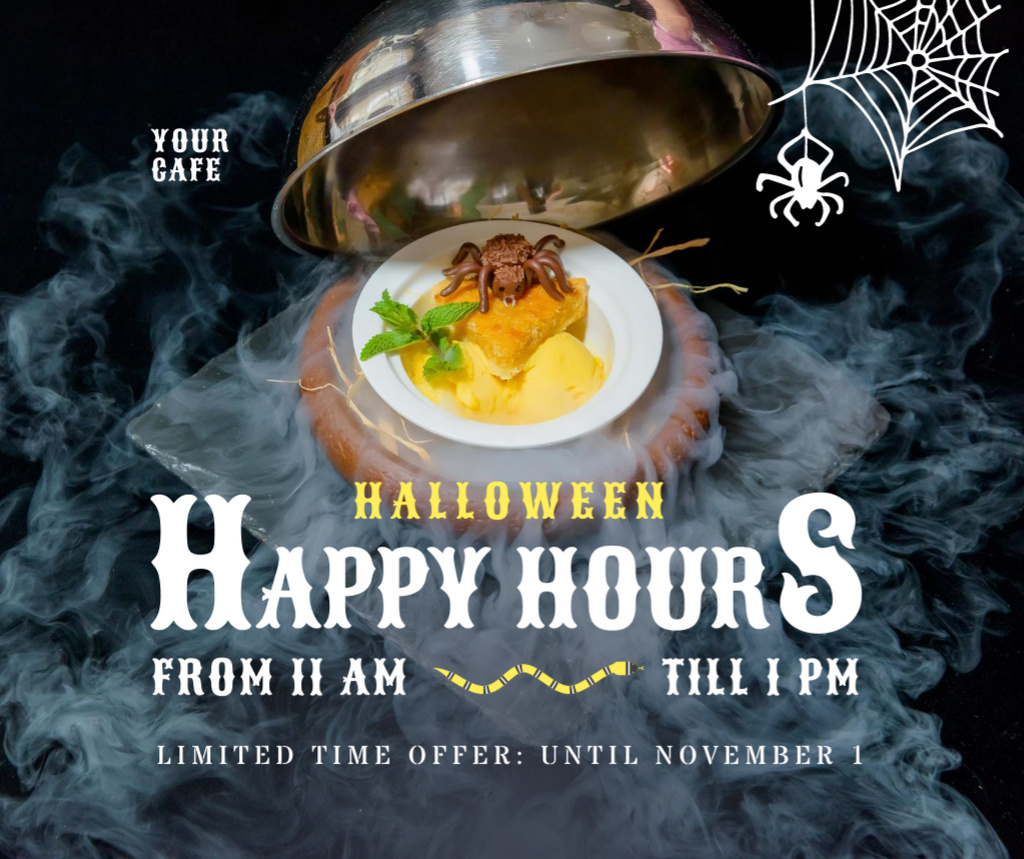 Halloween Special Offer with Yummy Dish Facebook Design Template