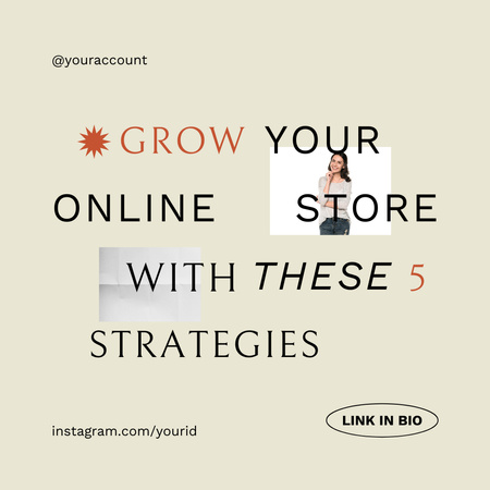 Ontwerpsjabloon van Instagram van Use Strategies For Your Business