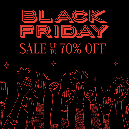 Black Friday Huge Sale Announcement Instagramデザインテンプレート