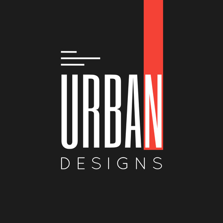 Template di design Annuncio dell'ufficio architettonico di progettazione urbana Animated Logo