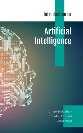 Útmutató és leírás a mesterséges intelligenciához Book Cover tervezősablon