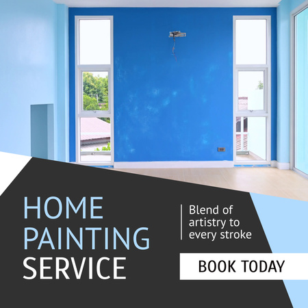 Reliable Home Painting Service With Booking Offer Animated Post Design Template
