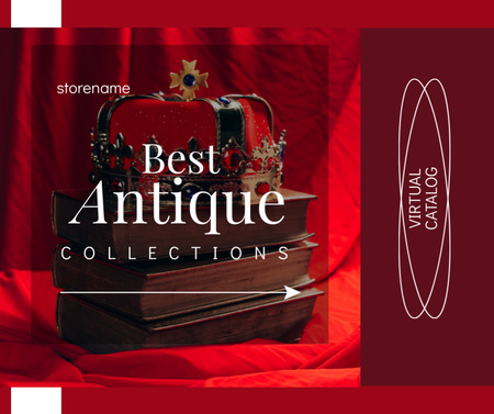 Lovely Antique Collections With Catalog In Store Facebook Design Template