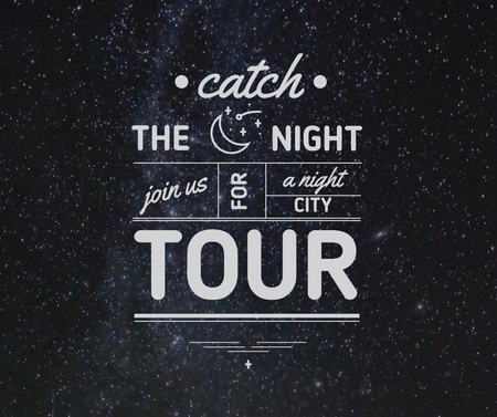 Template di design Night city tour invitation on Starry sky Facebook