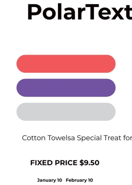 Textile towels offer colorful lines Invitation Šablona návrhu