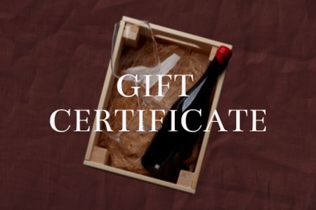 Designvorlage Wine Tasting Announcement für Gift Certificate