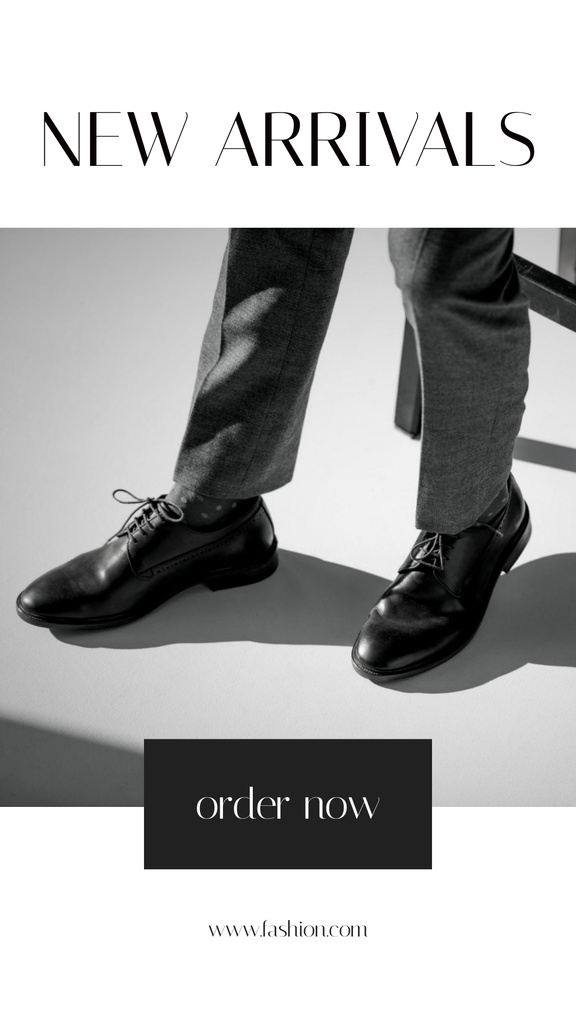 Stylish Male Shoes Sale Instagram Story Πρότυπο σχεδίασης