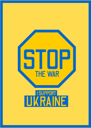 Stop War in Ukraine Flayer Design Template