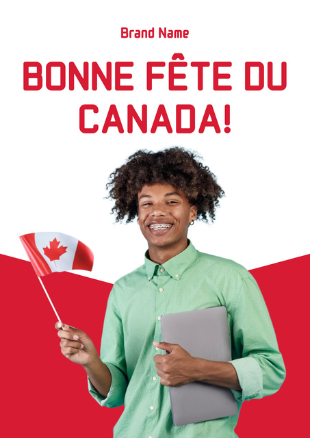 Canada Day Greetings Poster Design Template