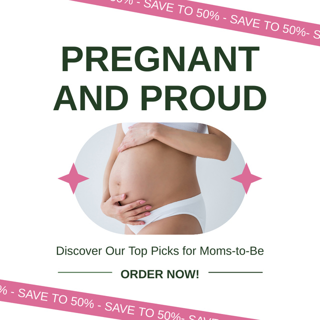 Designvorlage Huge Discount for Pregnant Women für Instagram AD