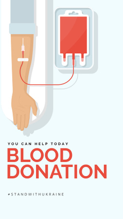 Blood Donation in Ukraine Instagram Story Design Template