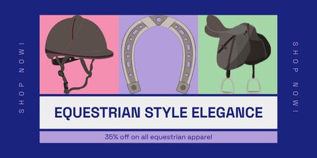Platilla de diseño Equestrian Items And Gear At Reduced Price Offer Twitter