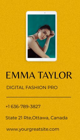 Digital Designer Services Business Card US Vertical Design Template