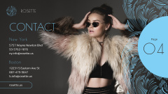 Fashion Ad with Woman in Faux Fur Coat