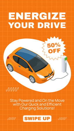 Charge Your Car with Energy at Discount Instagram Story Design Template