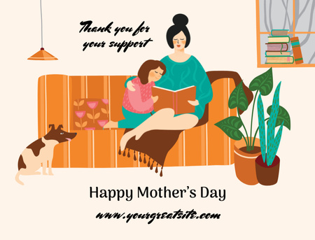 Ontwerpsjabloon van Postcard 4.2x5.5in van Happy Mother's Day Greeting