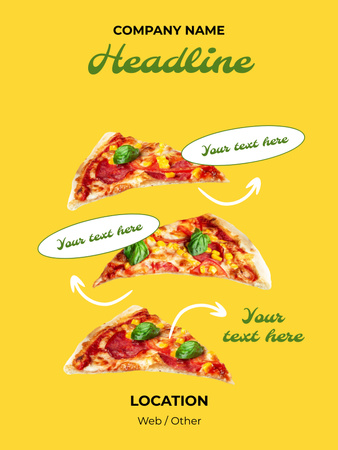 Tasty New Pizza with More Cheese Offer Poster US tervezősablon