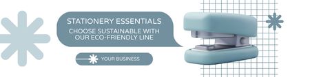 Platilla de diseño Stationery Shop Eco-Friendly Line Of Products LinkedIn Cover