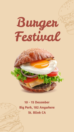 Burger Festival Announcement Instagram Story Design Template