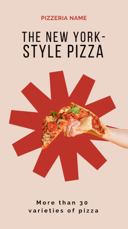 The New York- Style Pizza Instagram Story Šablona návrhu