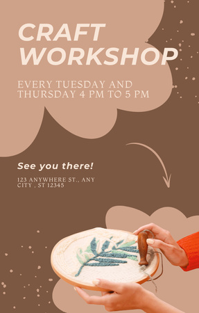 Craft Workshop Service Offer Invitation 4.6x7.2in – шаблон для дизайну