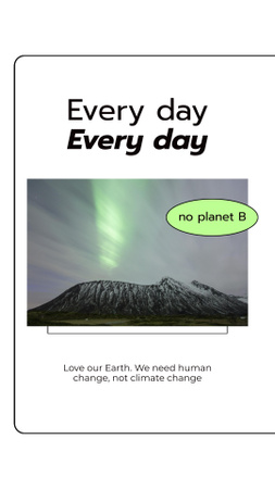 World Earth Day Announcement Instagram Story Tasarım Şablonu