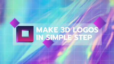 Make 3D Logos Youtube Thumbnail Design Template