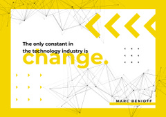 Geometric Pattern With Technology Quote