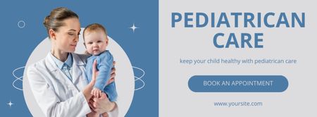 Services of Pediatrician Care Facebook cover Design Template
