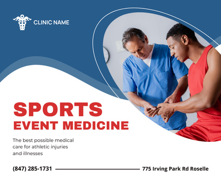 Modèle de visuel Annonce du centre de médecine sportive - Facebook