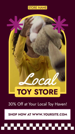 Discount on Toys at Local Store Instagram Video Story Design Template