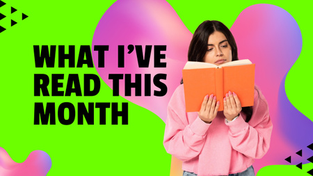 What I've Read This Month Youtube Thumbnail Design Template