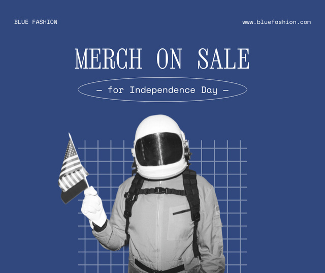 Ontwerpsjabloon van Facebook van USA Independence Day Sale Announcement