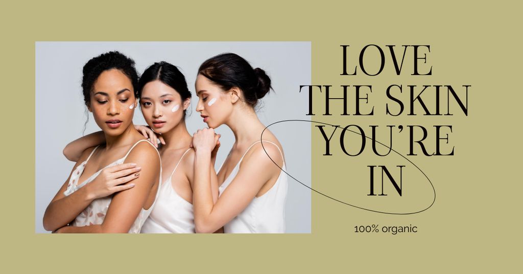Beauty Inspiration with Multiracial Girls Facebook AD – шаблон для дизайну