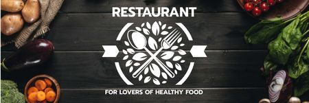 Plantilla de diseño de Healthy Food Menu in Vegetables Frame Email header 