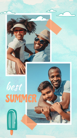 Best Summer with your Father Instagram Story Design Template