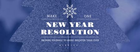 Template di design New Year Resolution Inspiration Glittering Tree Facebook Video cover