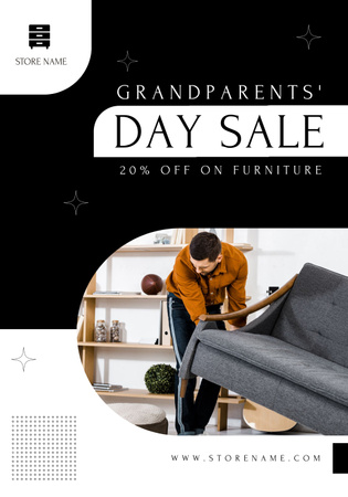 Discount on Furniture for Grandparents' Day Poster 28x40in Design Template