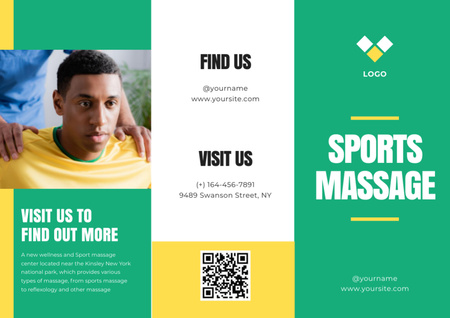 Sports Massage for Athletes Brochure Design Template