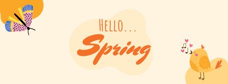 Hello Spring Facebook Cover Facebook cover Design Template