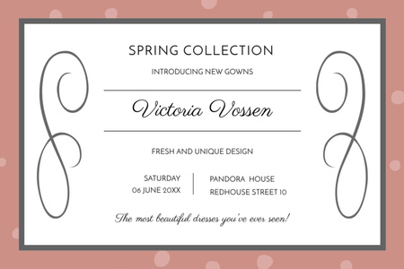 Fashion Spring collection ad with flowers Flyer 4x6in Horizontal Design Template