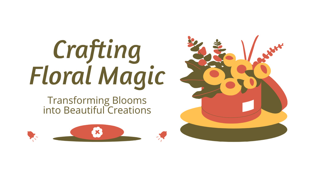 Designvorlage Craft Blooming Magic of Creating Bouquets für Youtube Thumbnail