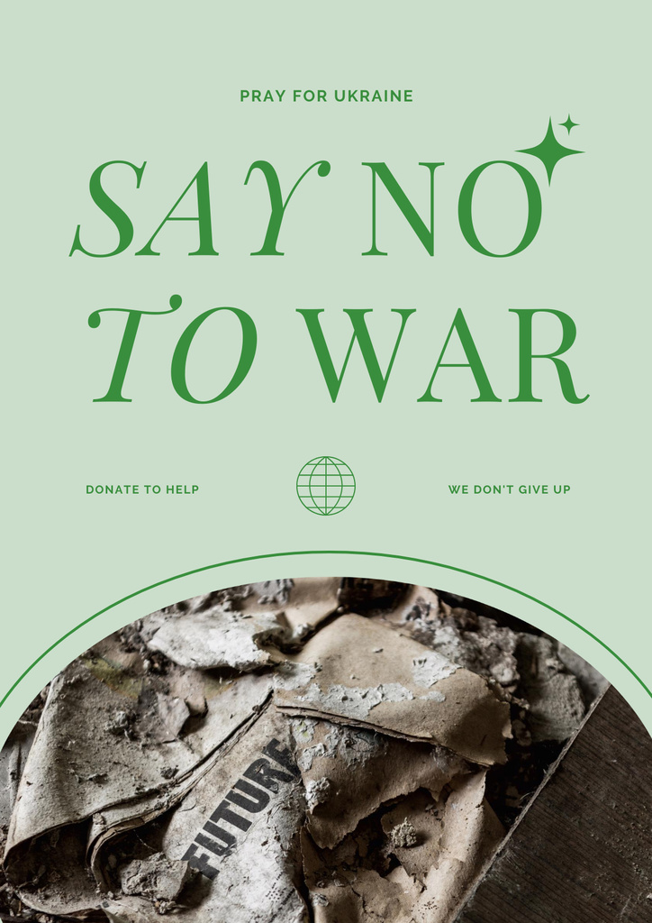 Platilla de diseño Awareness about War in Ukraine Ask To Donate For Help Poster