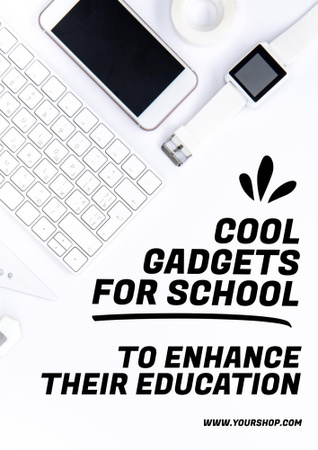 Sale Offer of Gadgets for School Poster B2 Design Template