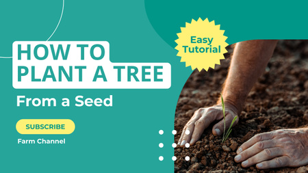 Посібник фермера з вирощування дерев Youtube Thumbnail – шаблон для дизайну