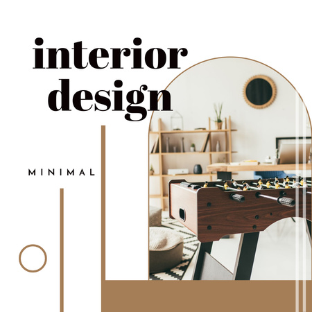 Minimal Interior Design Beige Instagram AD – шаблон для дизайну