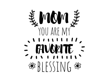 Minimalistic Greetings on Mother's Day In White Postcard 4.2x5.5in Tasarım Şablonu